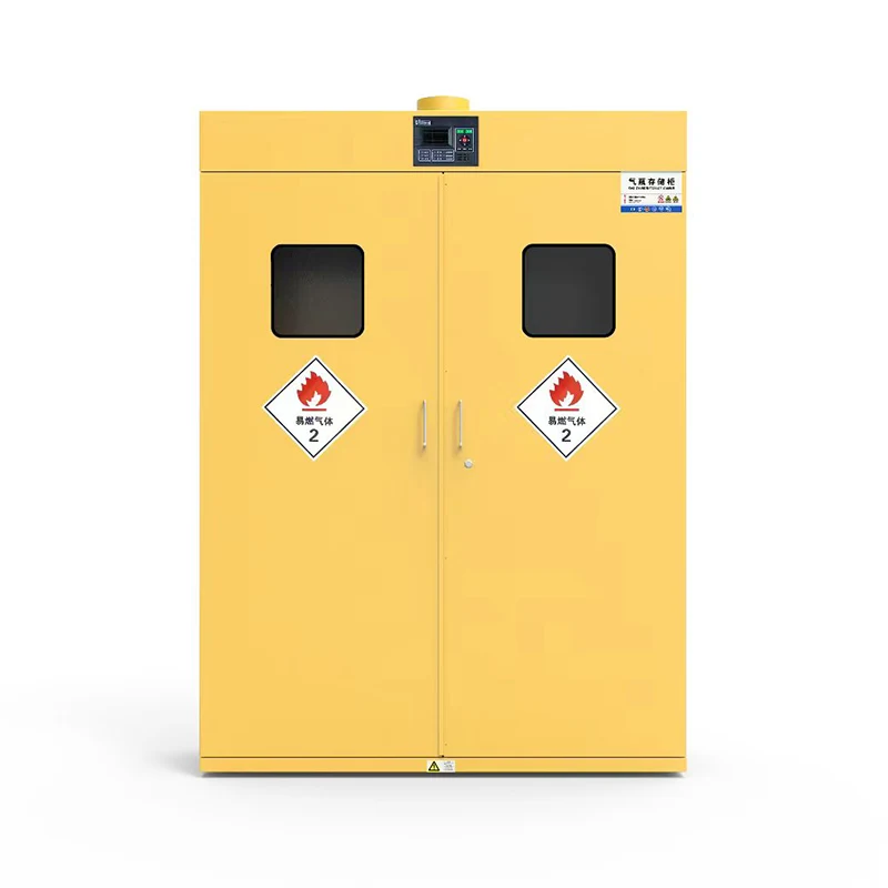 Armoire de rangement de cylindre à gaz à preuves de bouteille quadruple