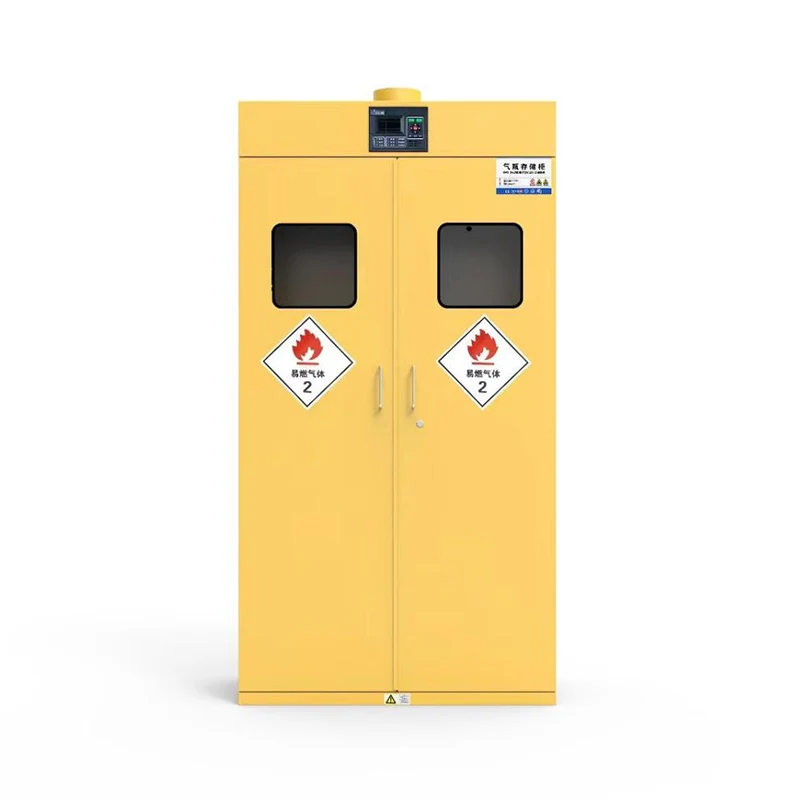 Armoire de rangement de cylindres à gaz à preuve à l'épreuve à trois bouts